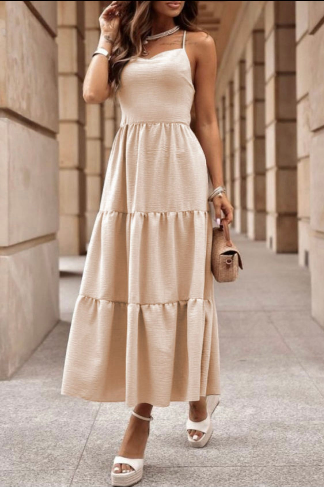 Maxi Dress Beige – Tracie's Boutique