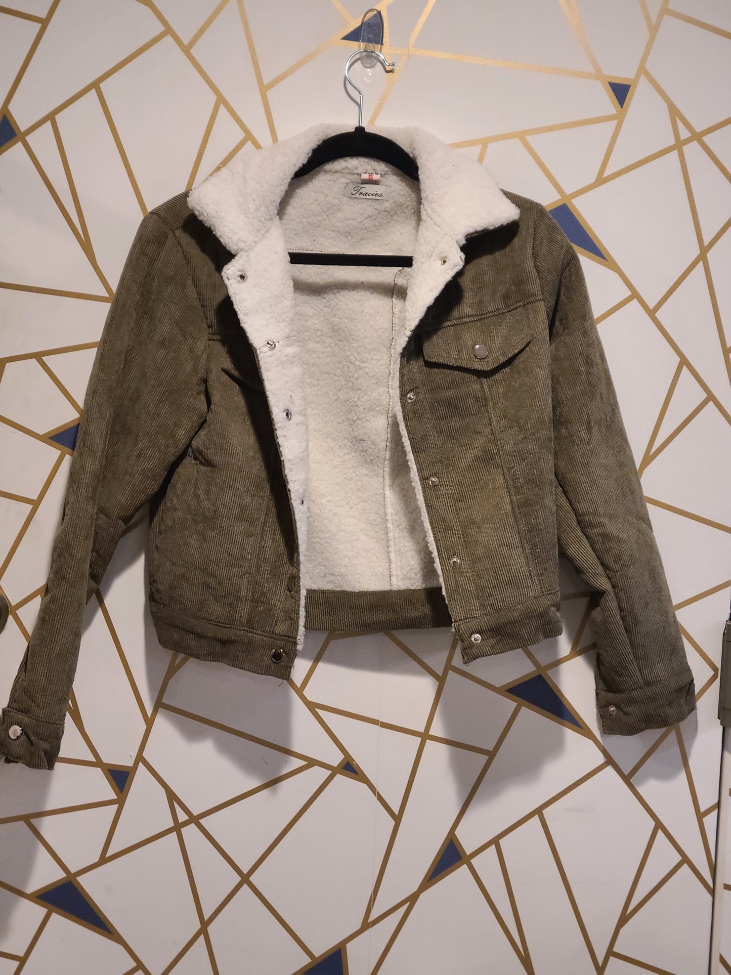 Sherpa lined cordury jacket