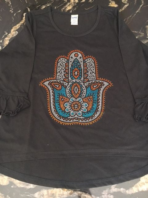 Hamsa ruffle top