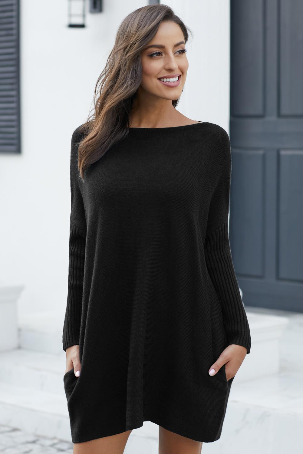 Oversized Sleeve Sweater Dress