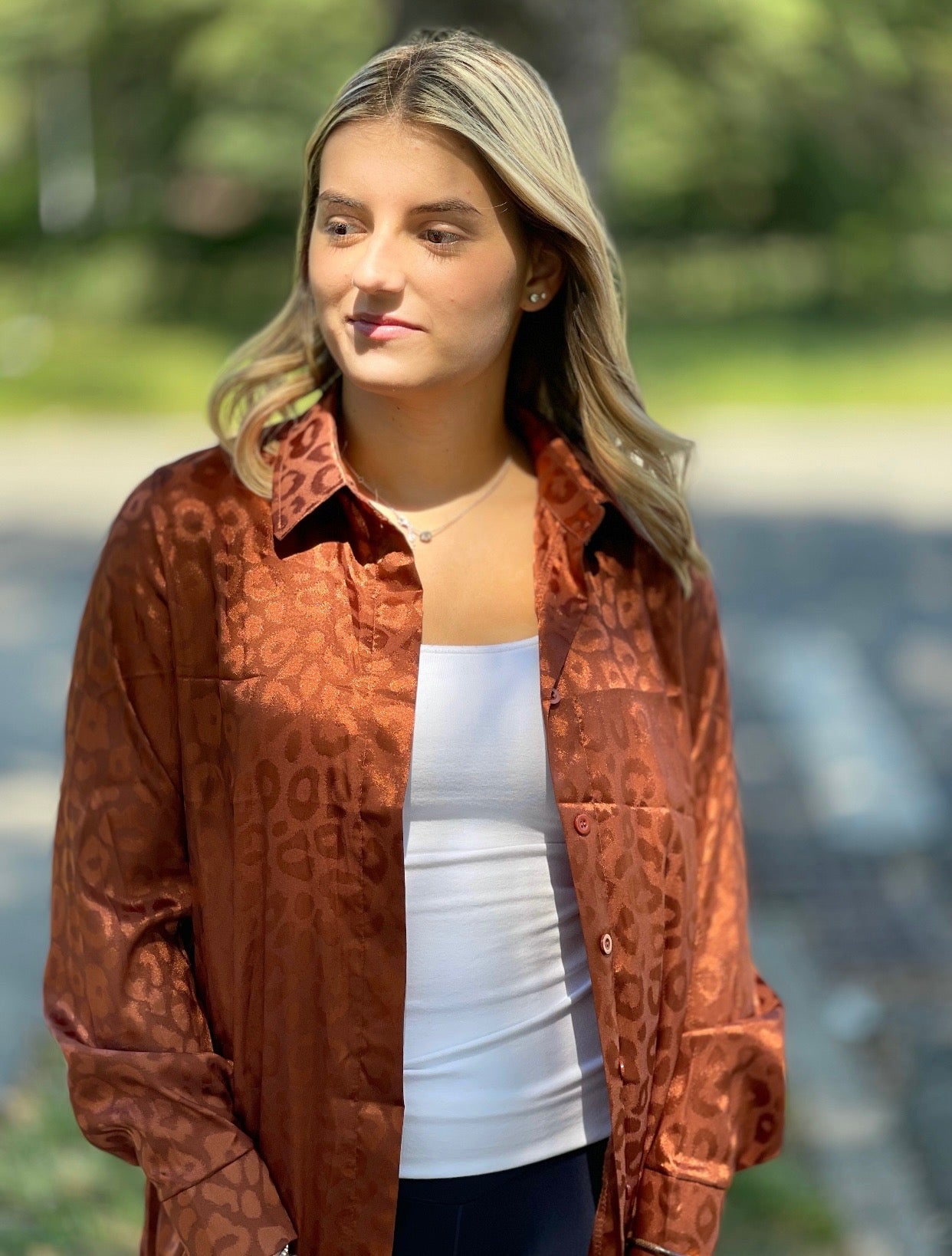 Silk Button Down Shirt