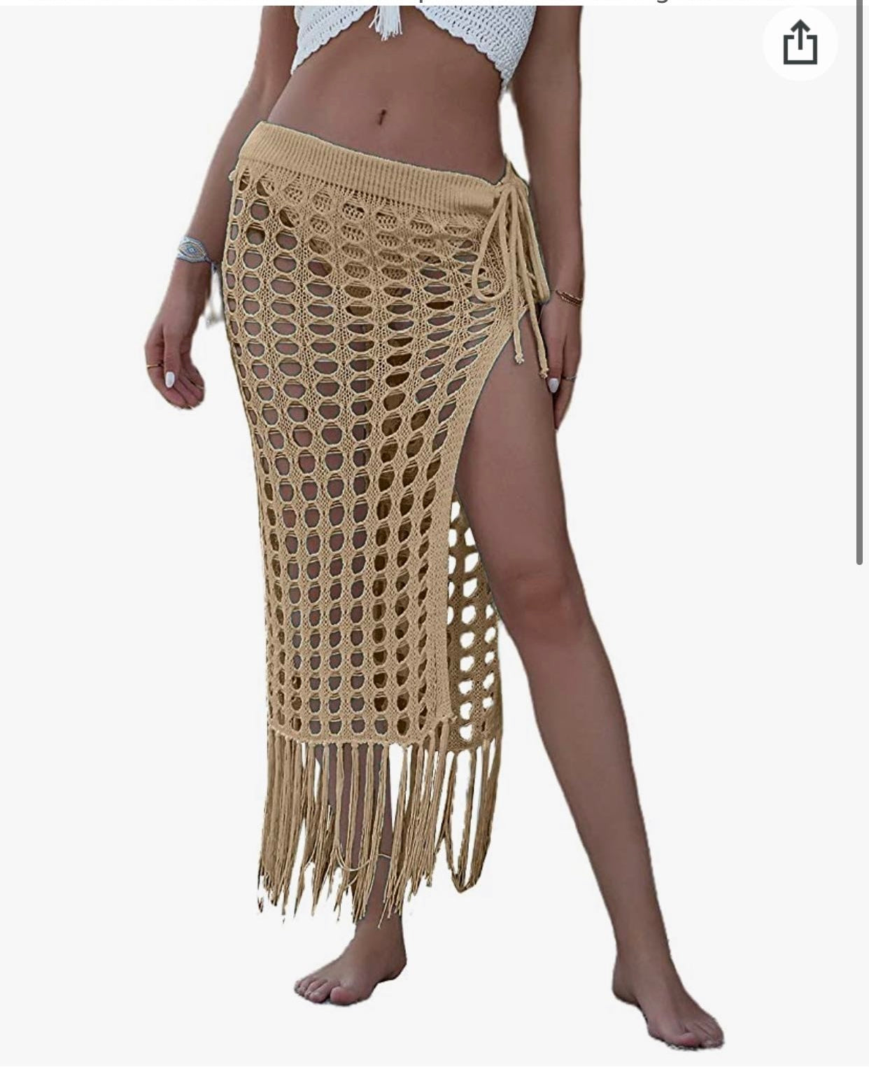 Beige Skirt Cover Up