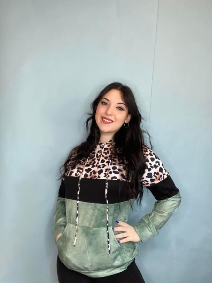 Green Leopard Hoddie