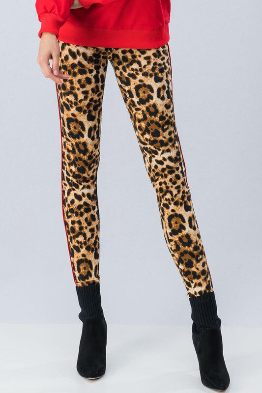 Leopard stripped legging