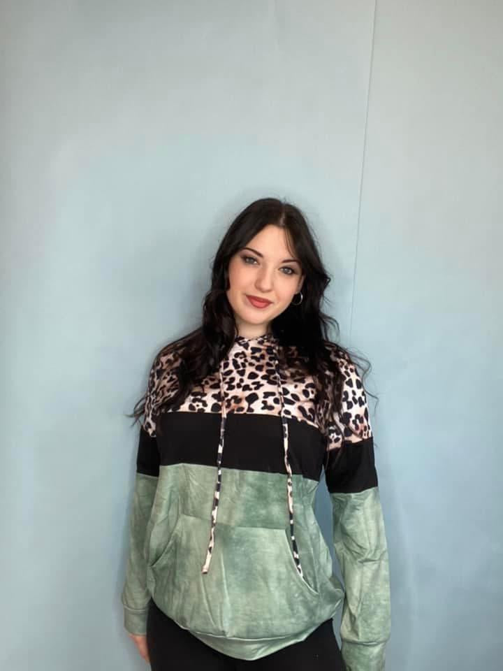Green Leopard Hoddie
