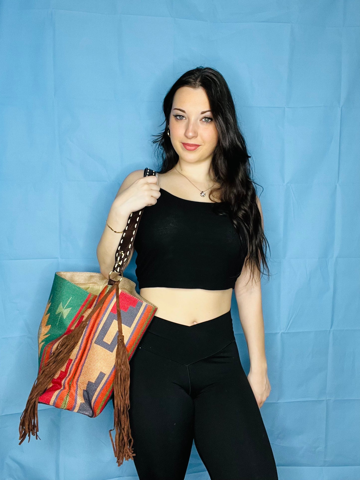 Green- Multi-Colored Tote Bag