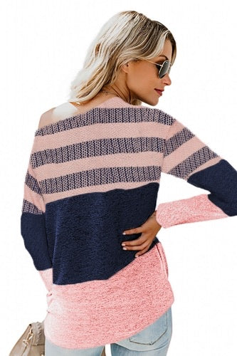 Blue and white off the shoulder top