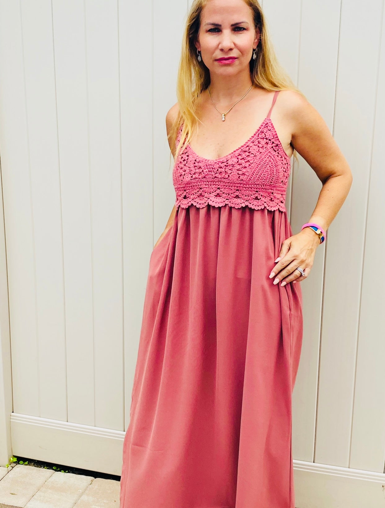 mauve maxi dress Mauve Pocket Maxi Dress – Tracie's Boutique