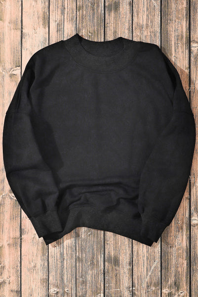 Black Sweatshirt with Acid Wash