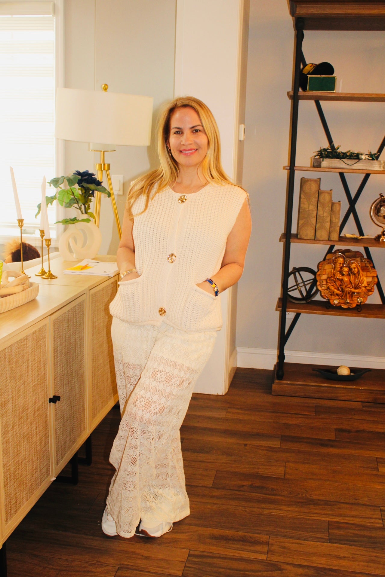 Crochet Pants with Elastic Waist