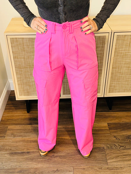 Pink Dressy Cargo Pant