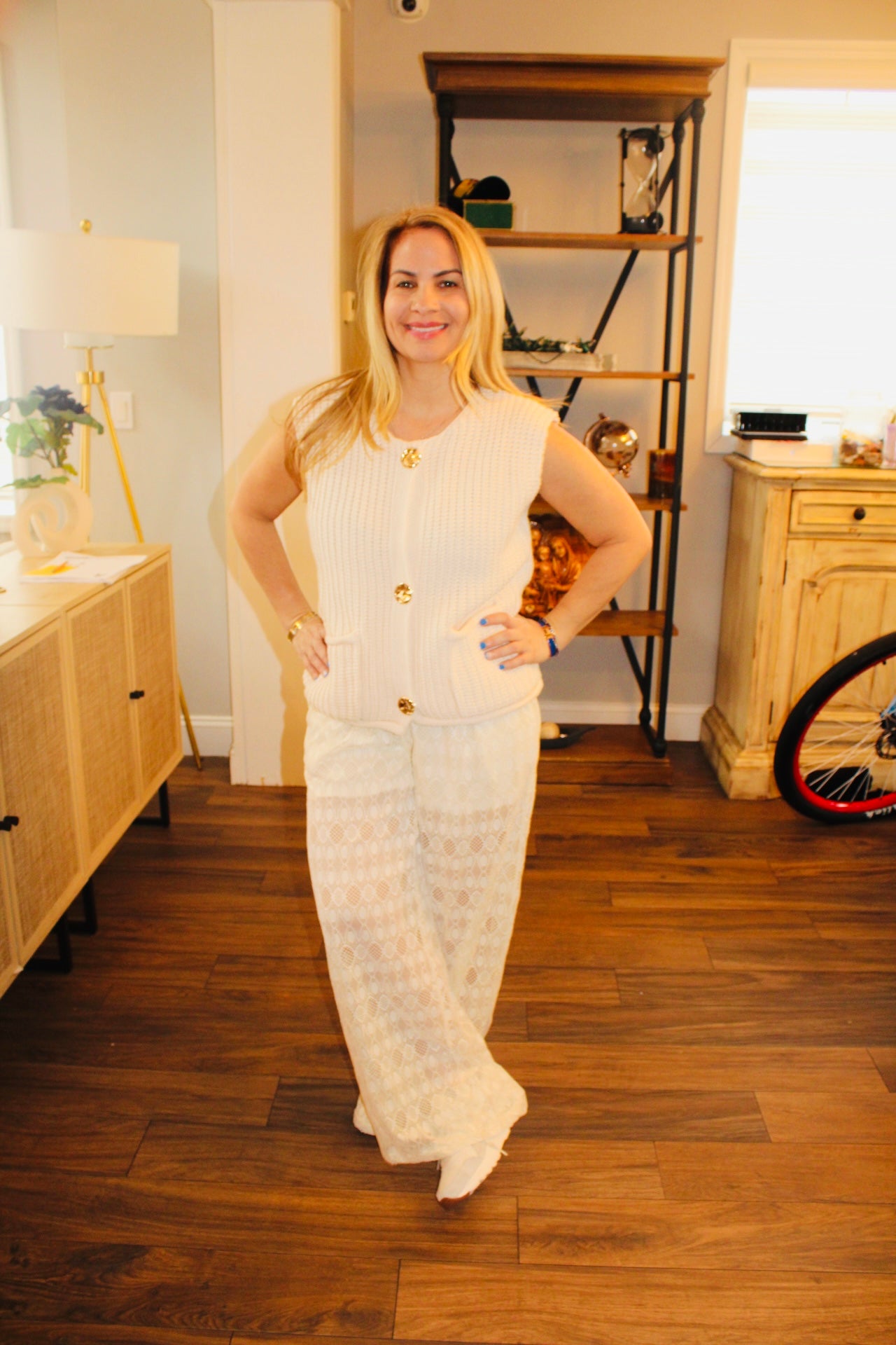 Crochet Pants with Elastic Waist