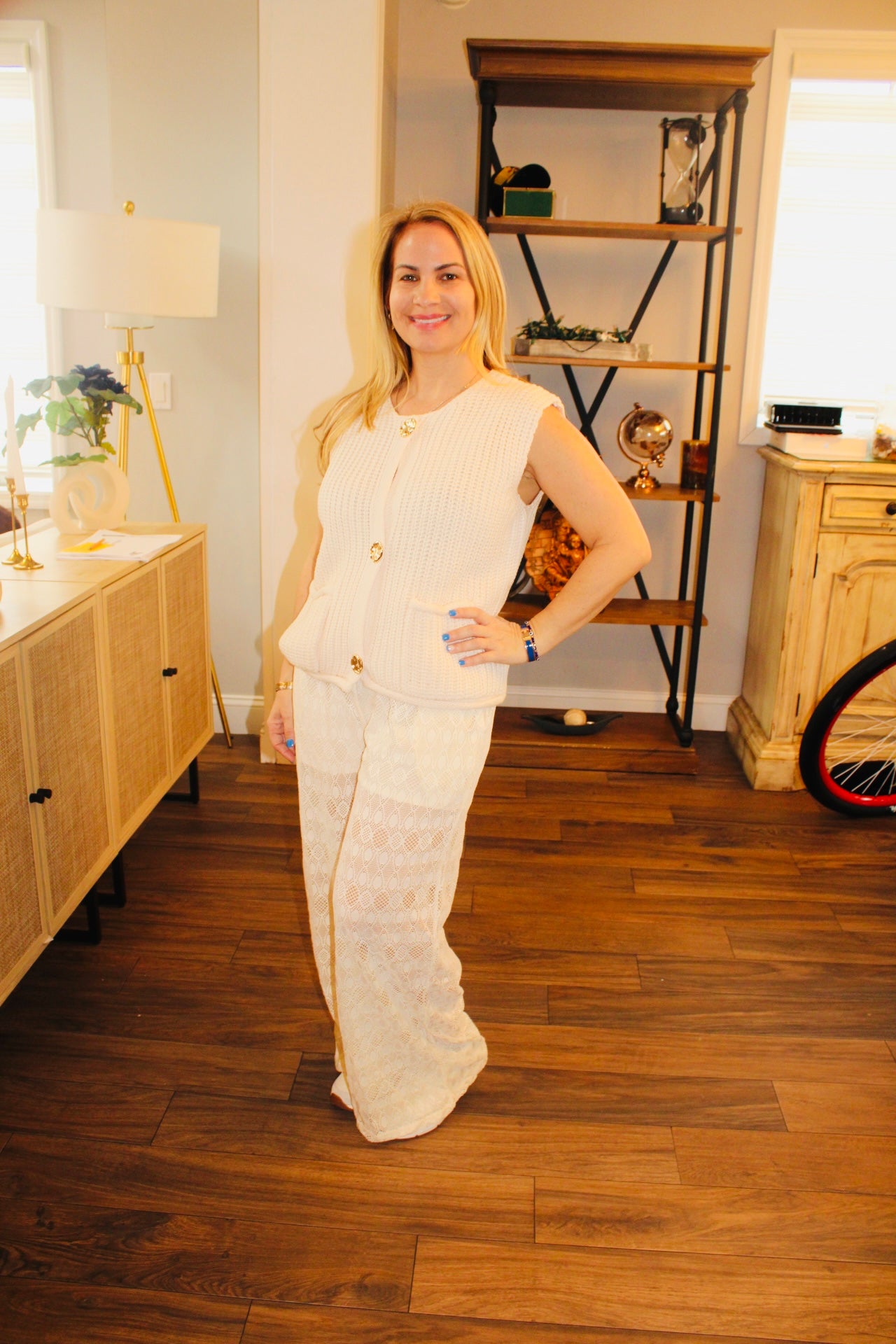 Crochet Pants with Elastic Waist