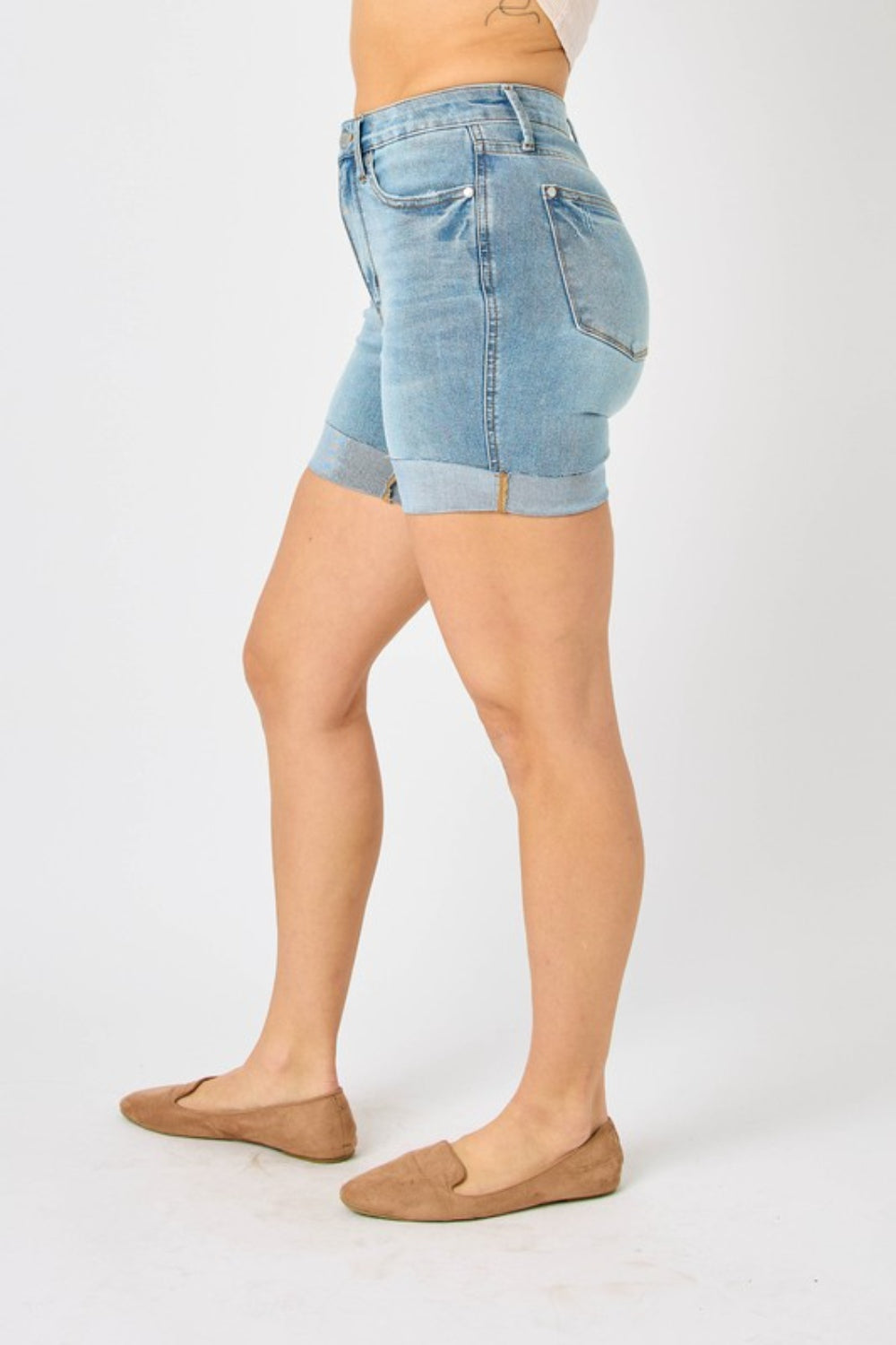 Judy Blue Full Size Tummy Control Denim Shorts