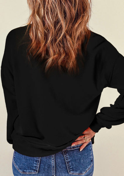 Black Santa Sequin Sweatshirt