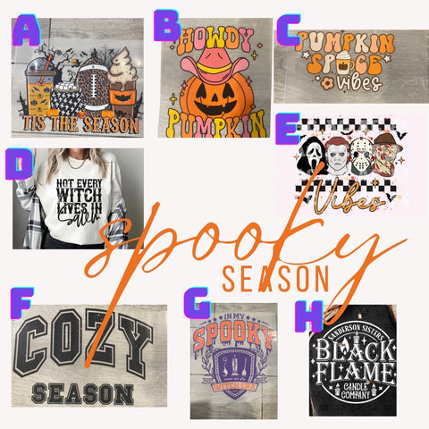 Spooky season graphic sweatshirts
