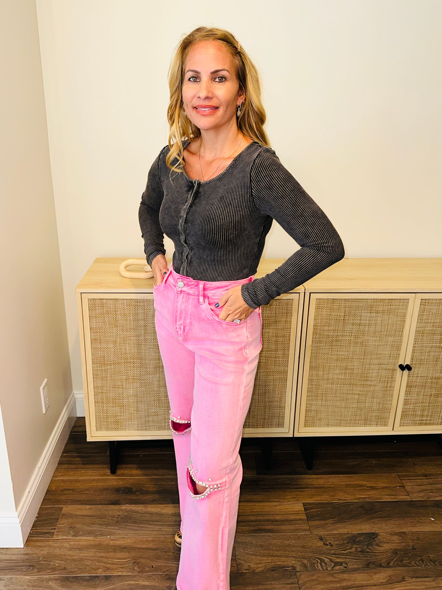 Rhinestone Denim Jeans