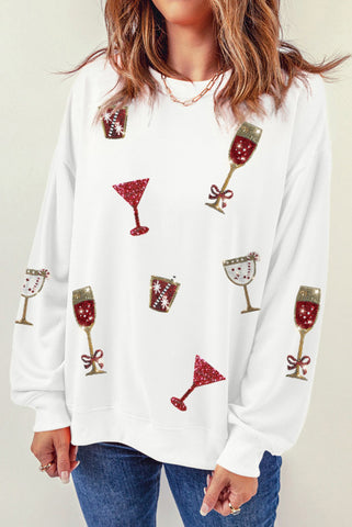Sequin Glasses Sweatshirts