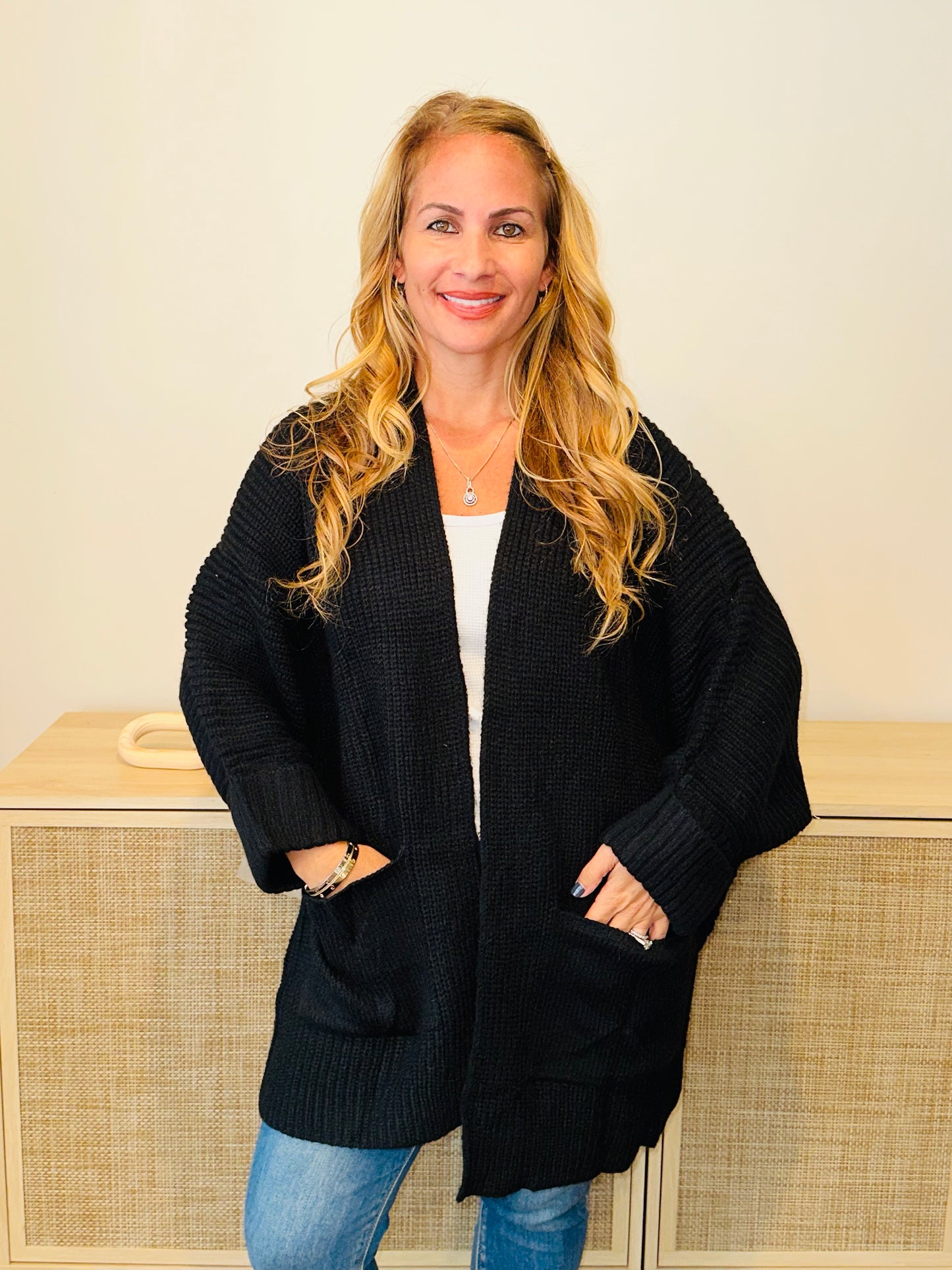 Open Cardigans Two Colors with Pockets