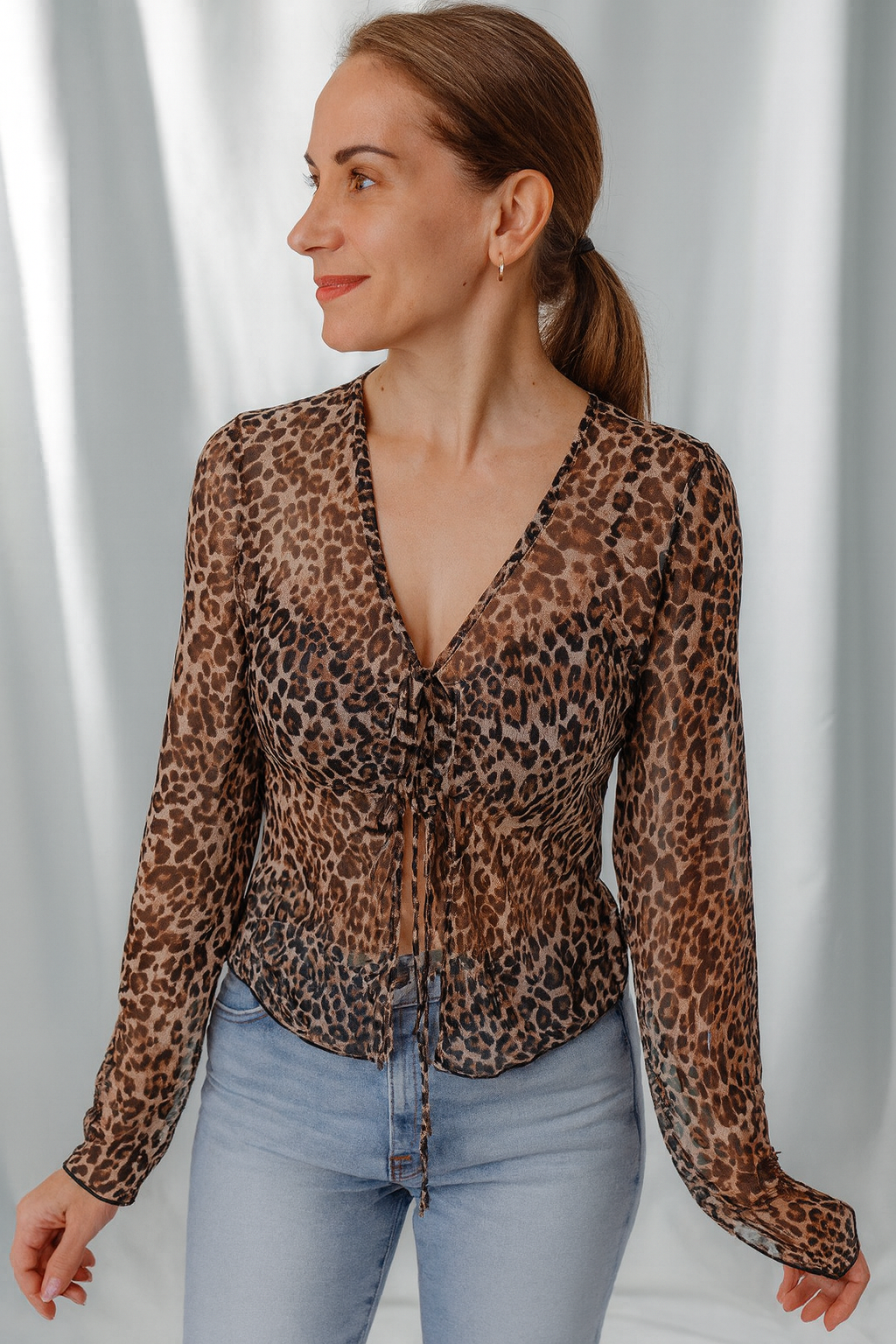 Leopard Cher Top