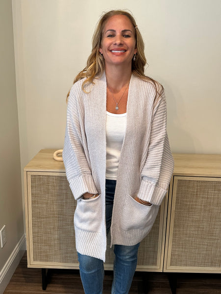 Open Cardigans Two Colors with Pockets