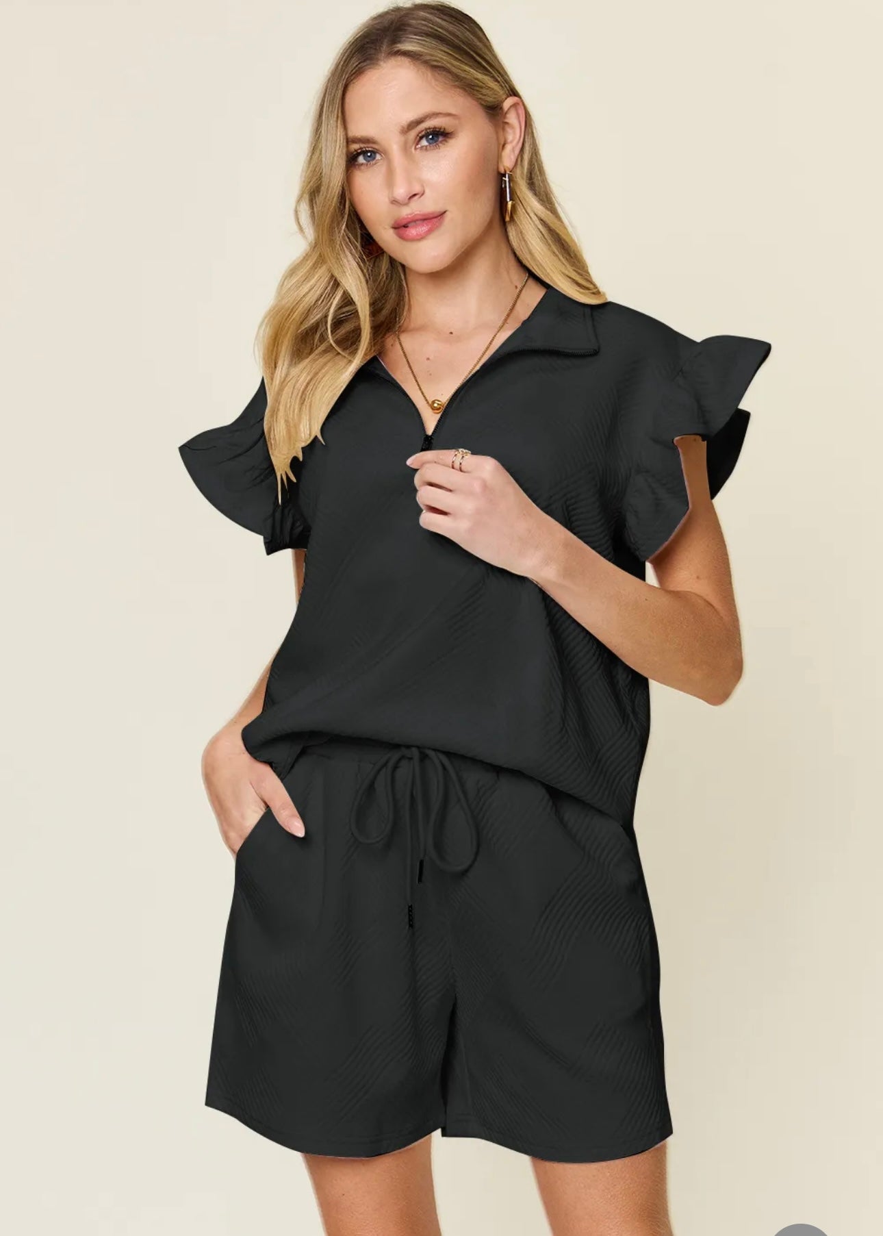 Two Liece Textured Set