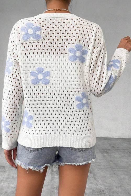 Flower Cardigan Sweater