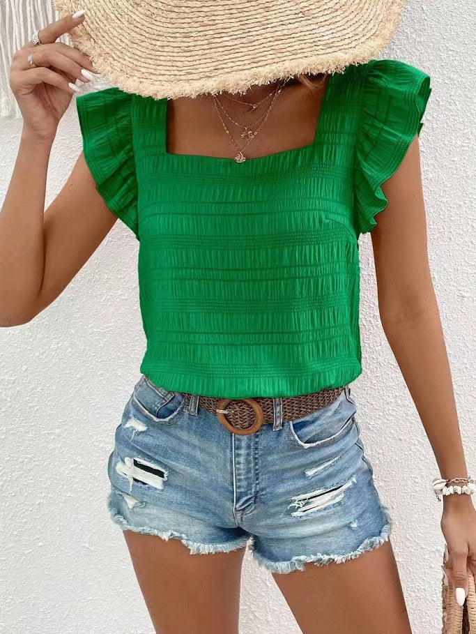 Ruffle Arm Top