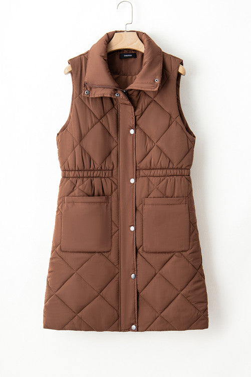 Brown Quilted Vest