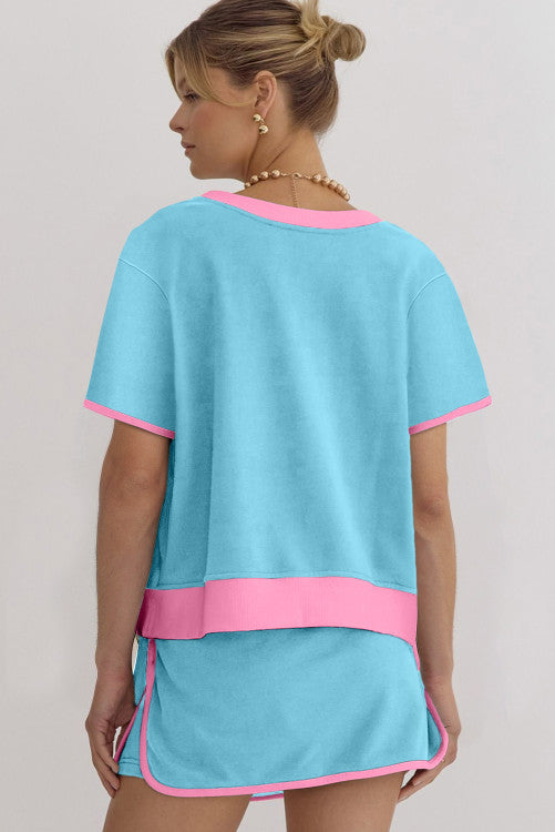T Shirt and Skirt 2Pcs Skort Set