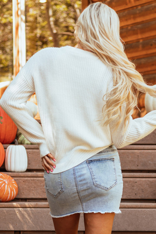 Pumpkin Knit Sweater
