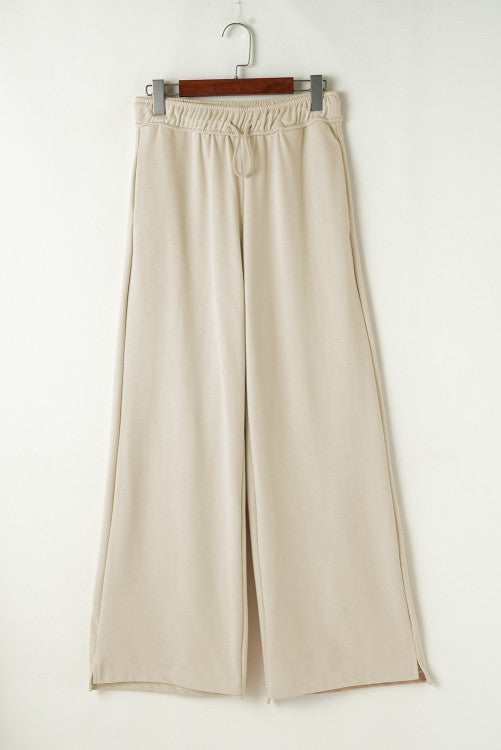 Wide leg Joggere with Loop Drawstring Waist