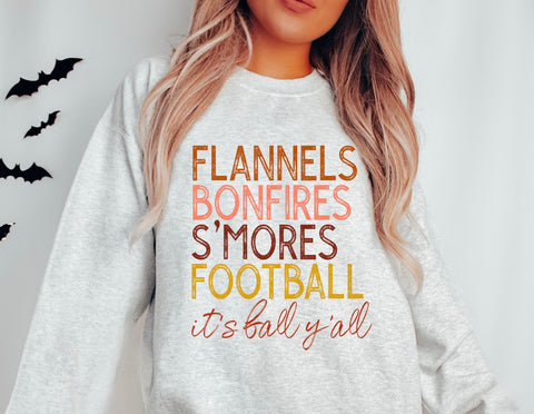 Flames,Bonfires, S’mores, Football
