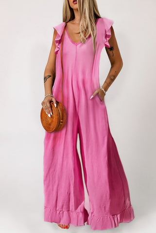 Pink Ruffle Jumpsuit