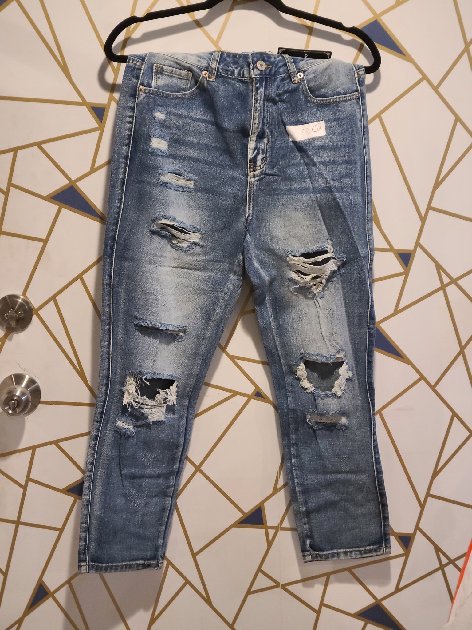Ripped denim jeans
