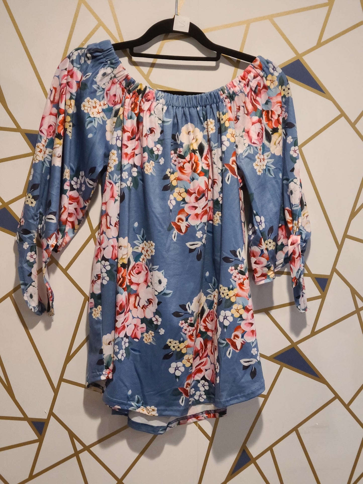 Off the shoulder floral blouse