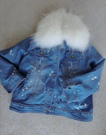 Denim with Fur Coat