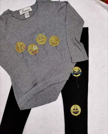 Emoji ballon face legging