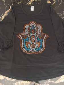 Hamsa ruffle top