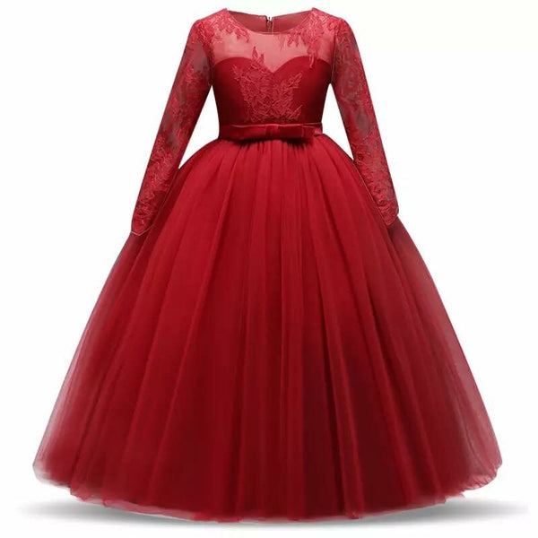 Red lace dress