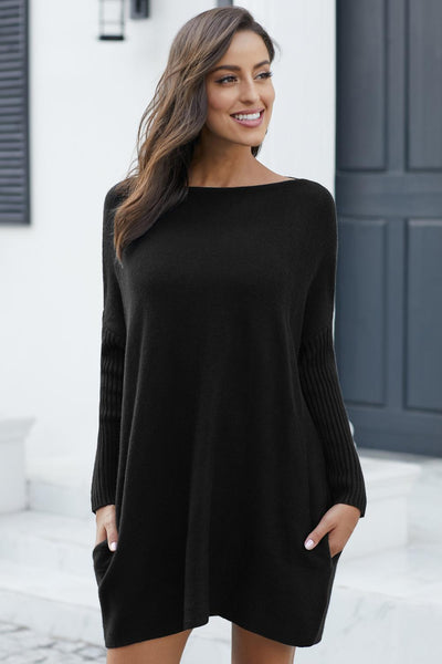 Oversized Sleeve Sweater Dress