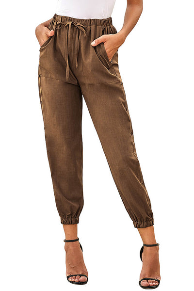Pocketed Pants with Buttons - 3 Colors