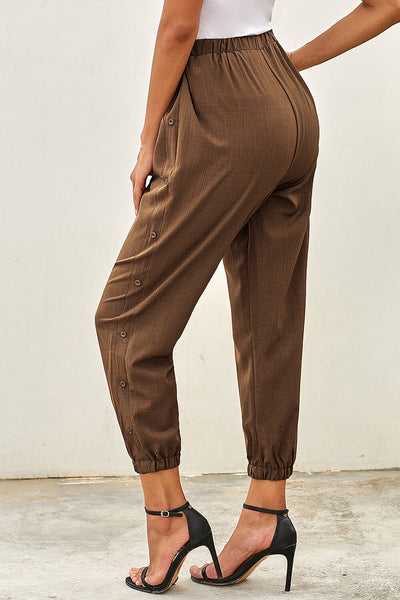 Pocketed Pants with Buttons - 3 Colors