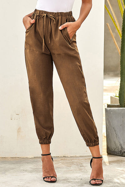 Pocketed Pants with Buttons - 3 Colors