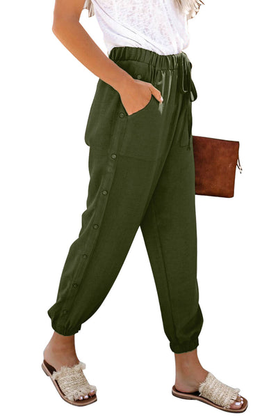 Pocketed Pants with Buttons - 3 Colors