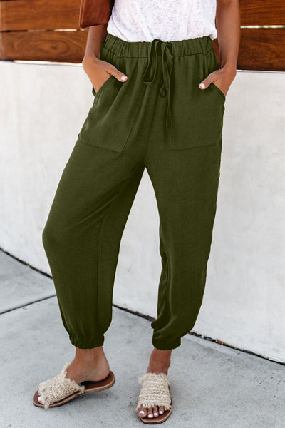 Pocketed Pants with Buttons - 3 Colors