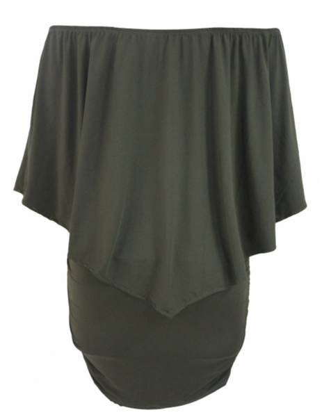 Multiple Dressing Layered Mini Poncho Dress