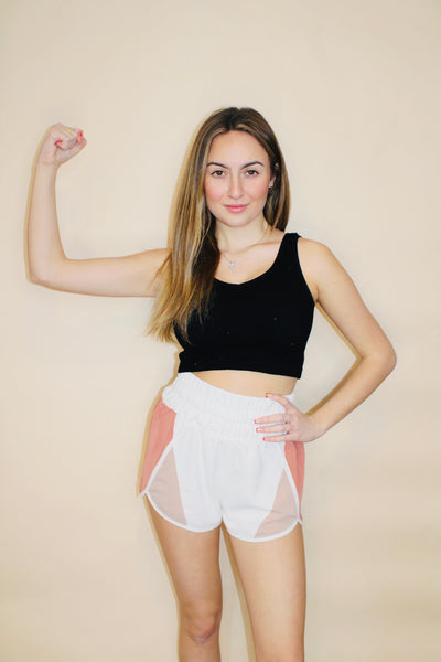 Beige Active Shorts