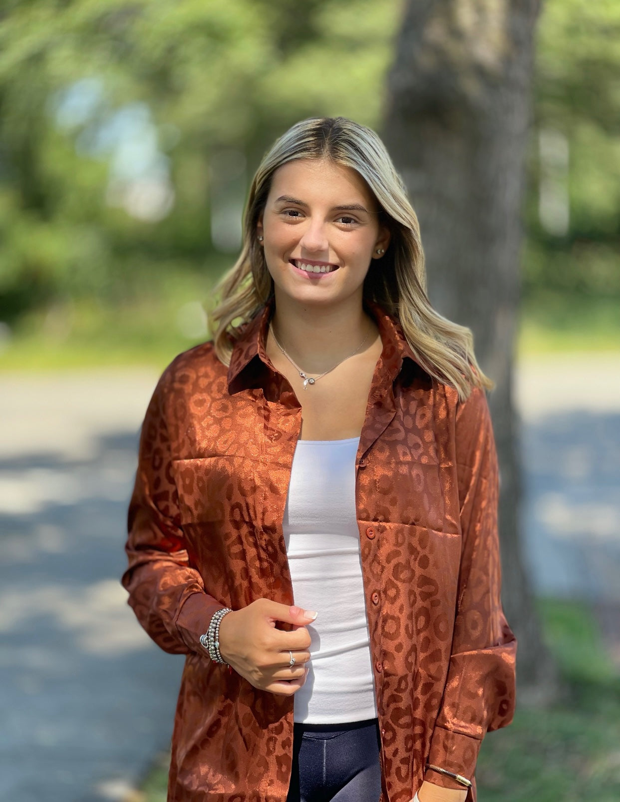 Silk Button Down Shirt