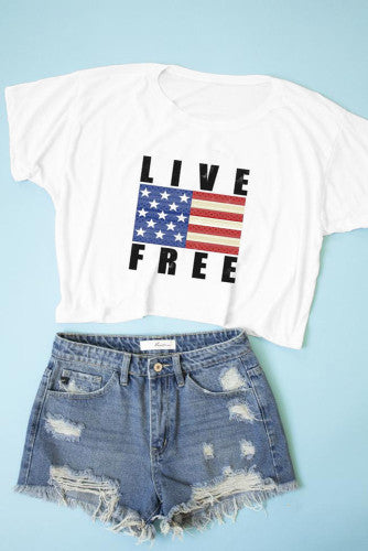 Flag Live Free T-Shirt